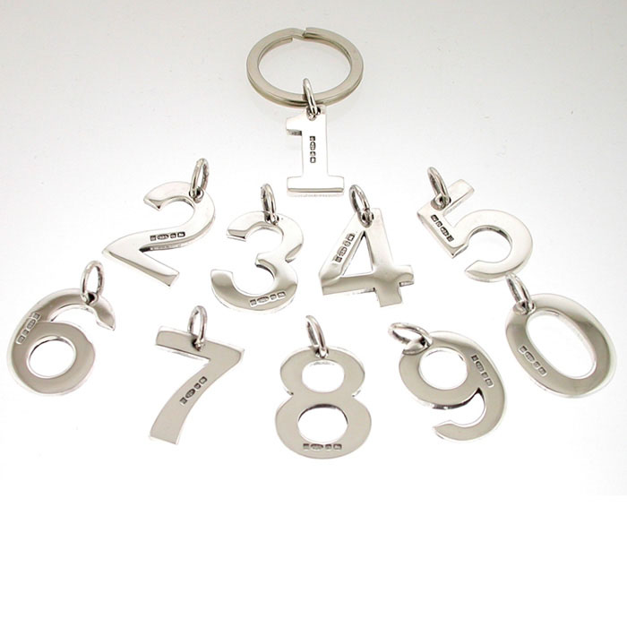 Number keyrings on sale