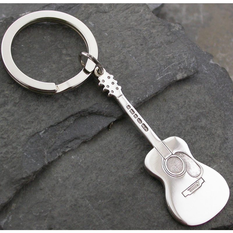 Acoustic guitar keychain on sale