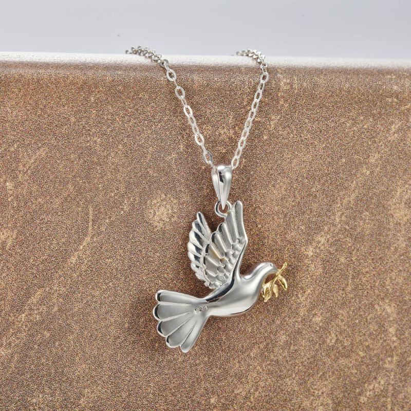 Buy Animal Kingdom 925 Sterling Silver Flying Dove Pendant Necklace,  Sterling Silver at Amazon.in