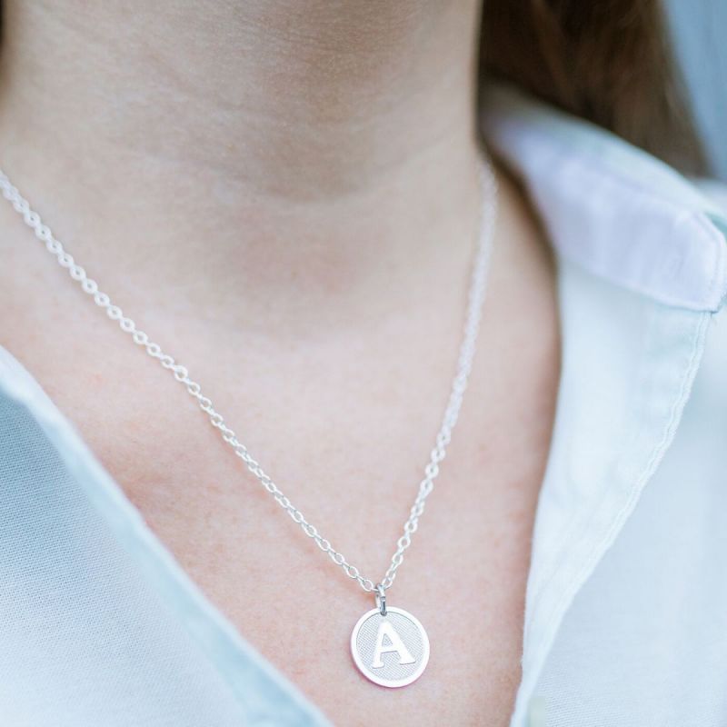 Silver Gemini Constellation Initial Necklace | Jewellerybox.co.uk